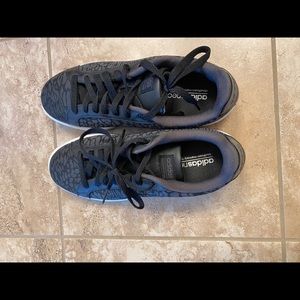 Adidas Cloudfoam Advantage Black Leopard Sneakers